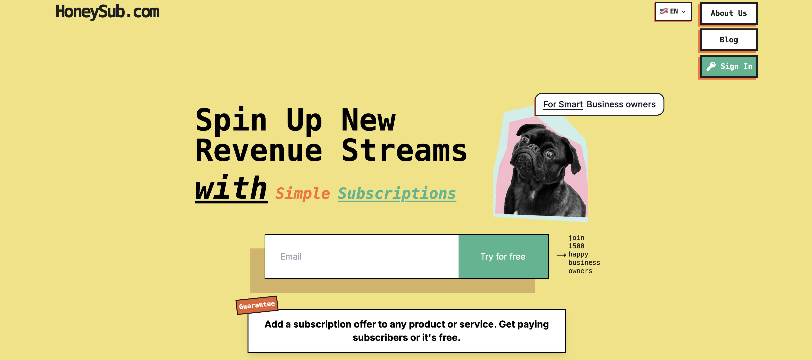 HoneySub.com screenshot & Video