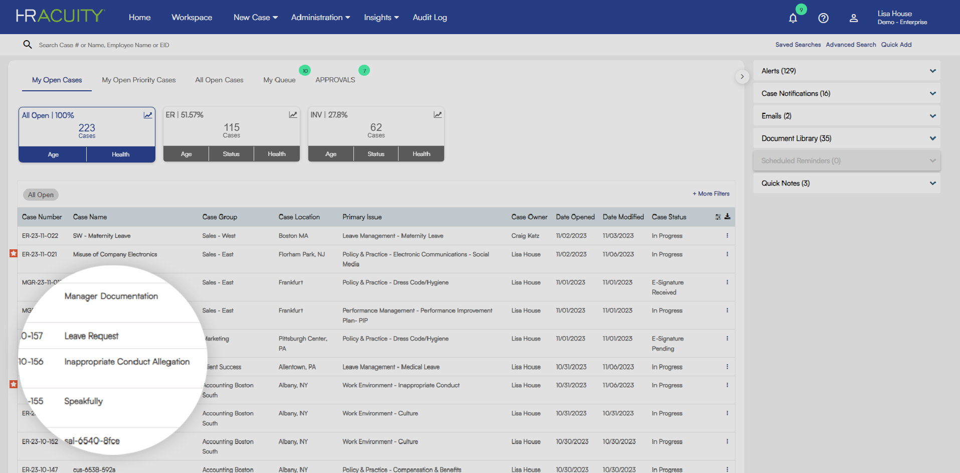 HR Acuity Screenshot