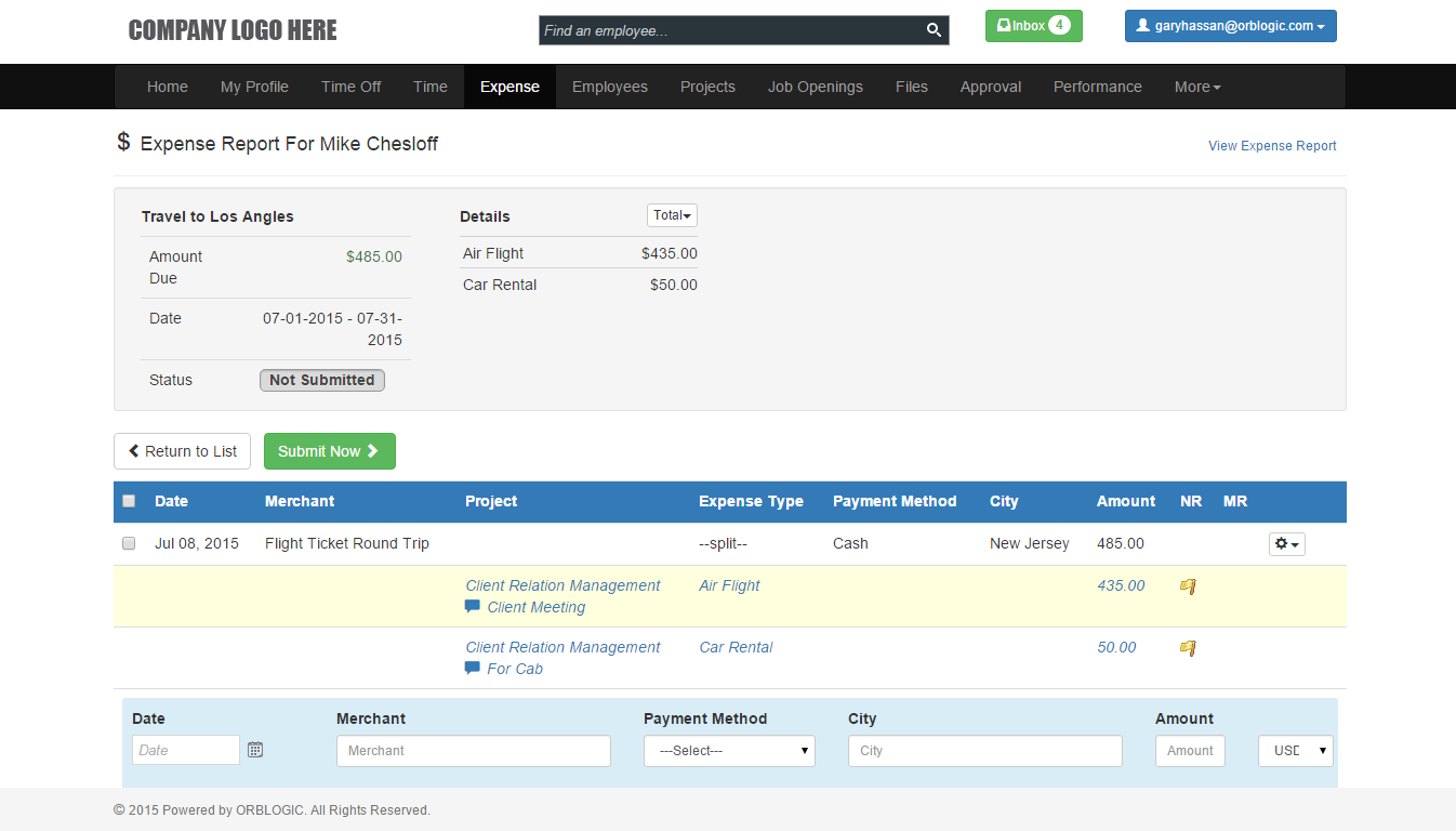 HRMatrix Screenshot