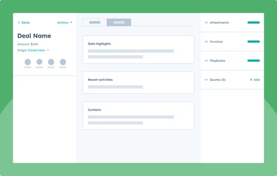 HubSpot Commerce Hub screenshot & Video