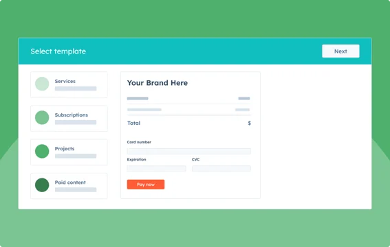 HubSpot Commerce Hub screenshot & Video
