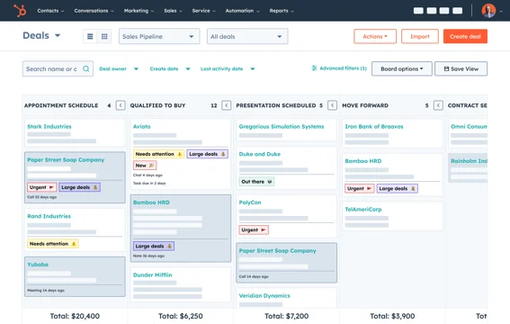 HubSpot Sales Hub screenshot & Video