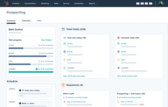 HubSpot Sales Hub screenshot & Video