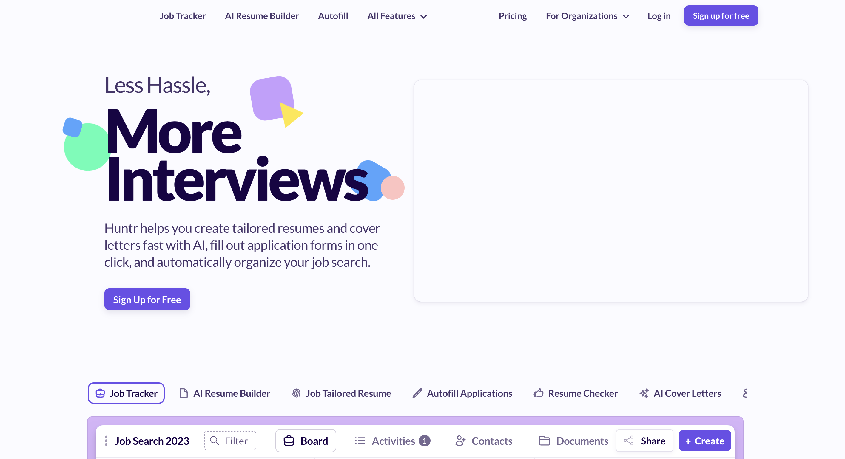 Huntr Screenshot