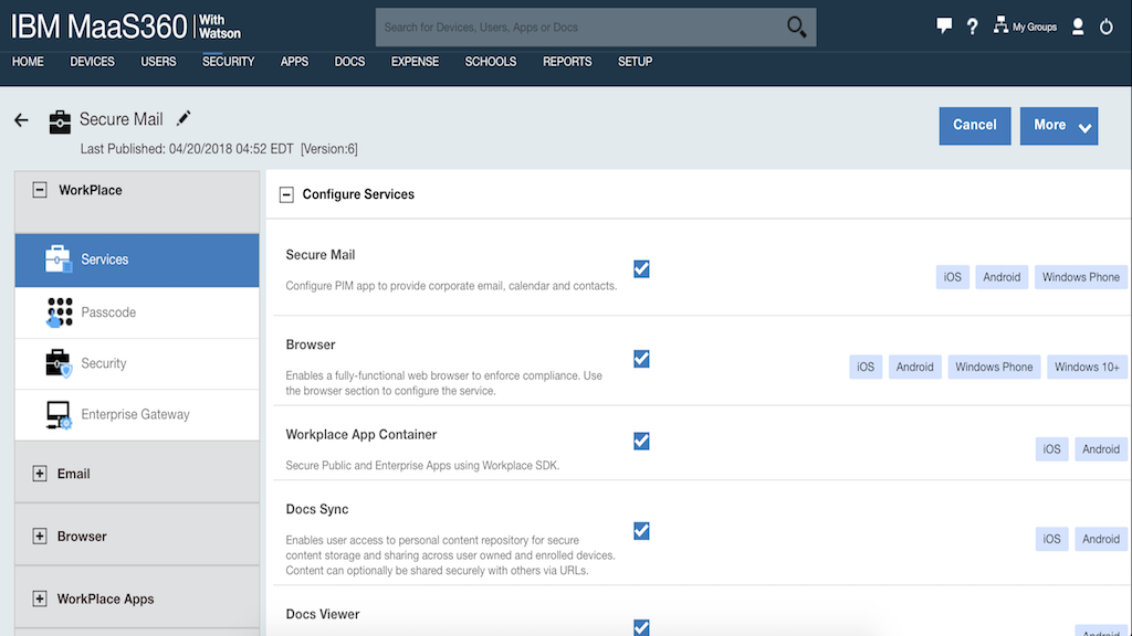 IBM Security MaaS360 screenshot & Video