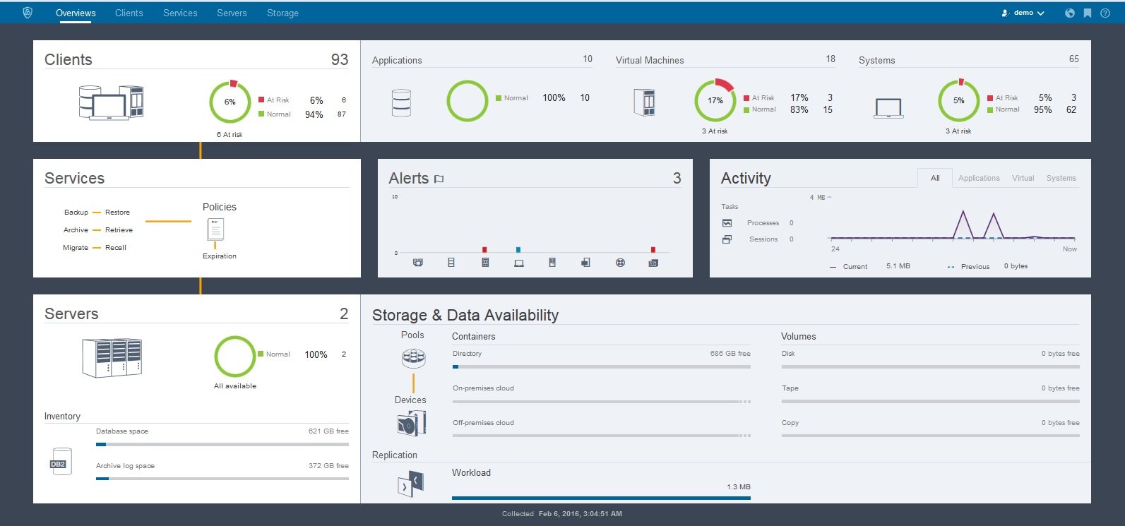 IBM Storage Protect Screenshot