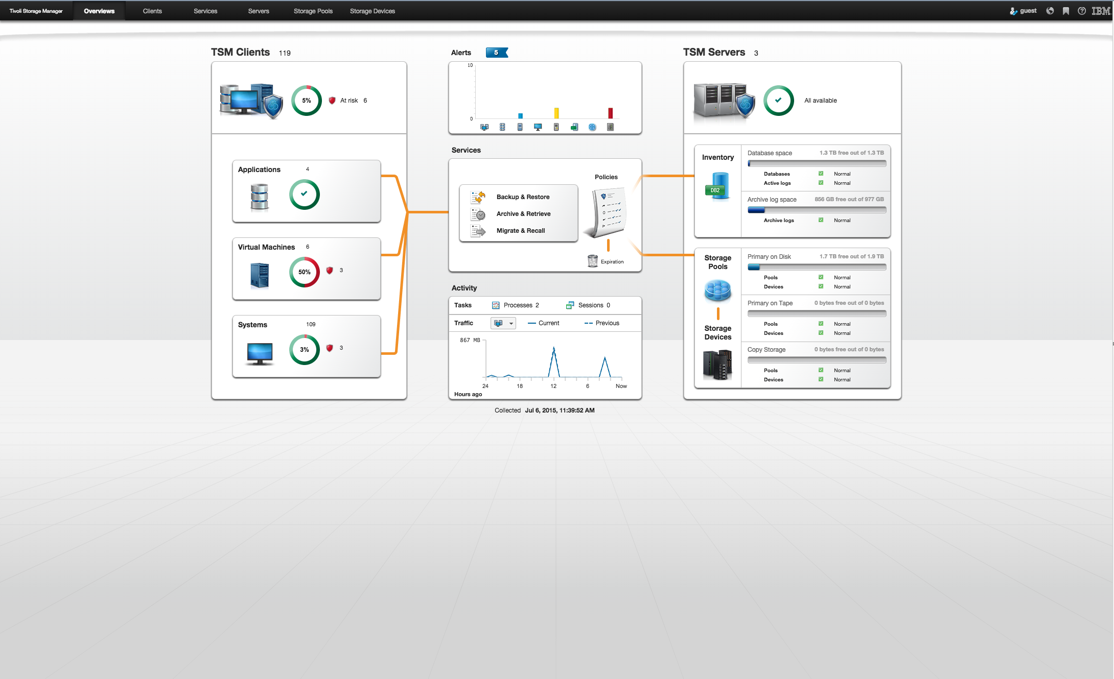 IBM Storage Protect Screenshot