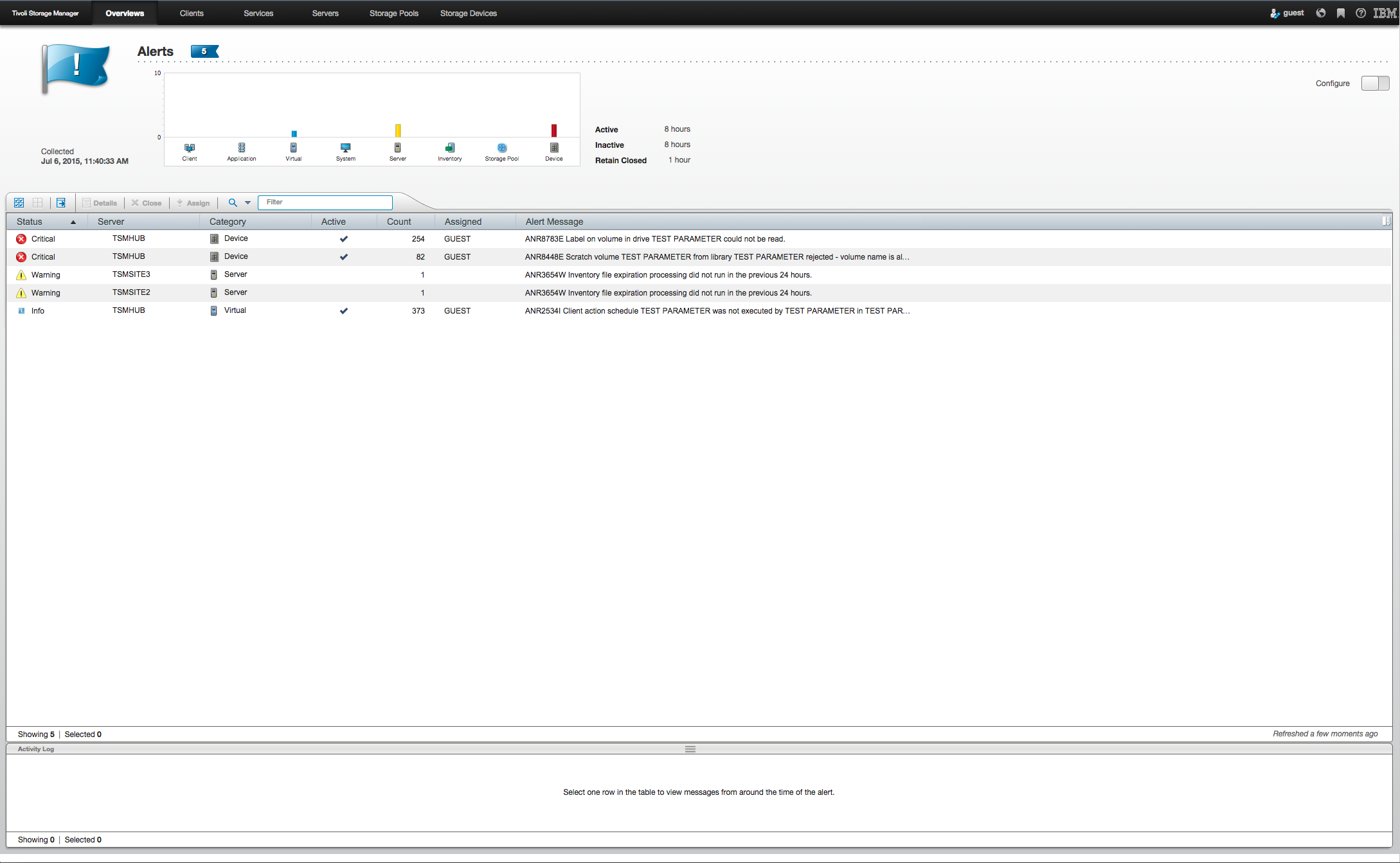 IBM Storage Protect Screenshot