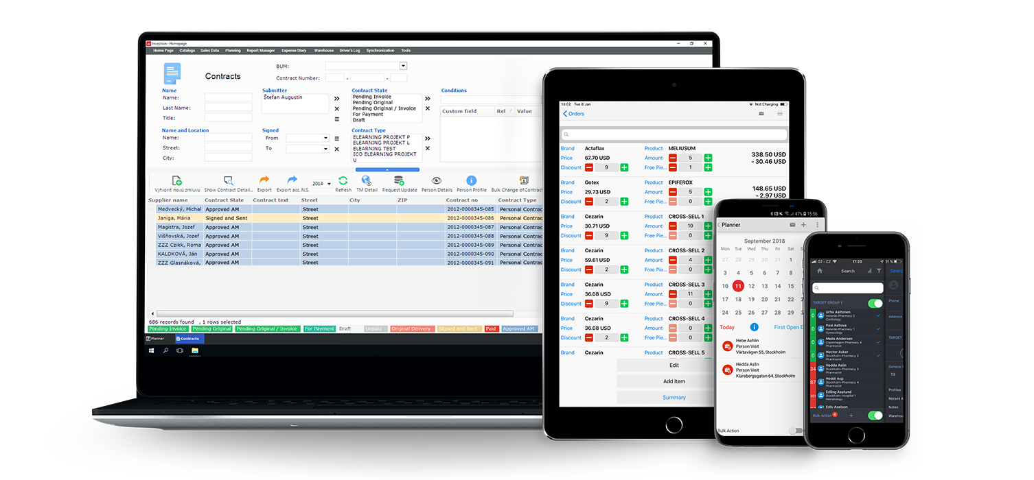 Inception CRM Screenshot