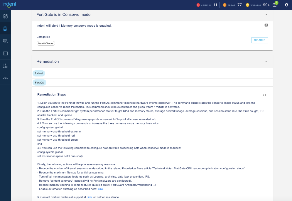 Indeni Screenshot