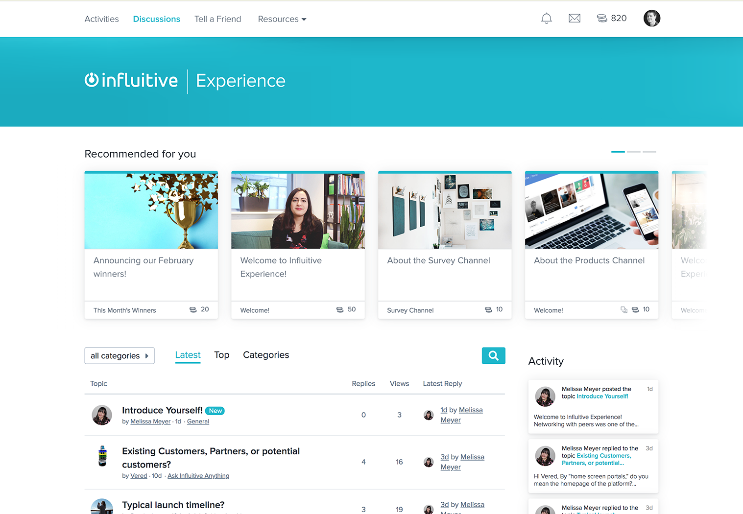 Influitive Screenshot