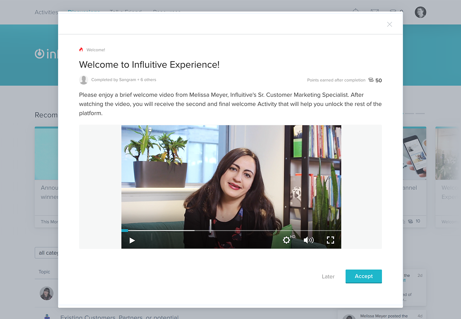 Influitive Screenshot