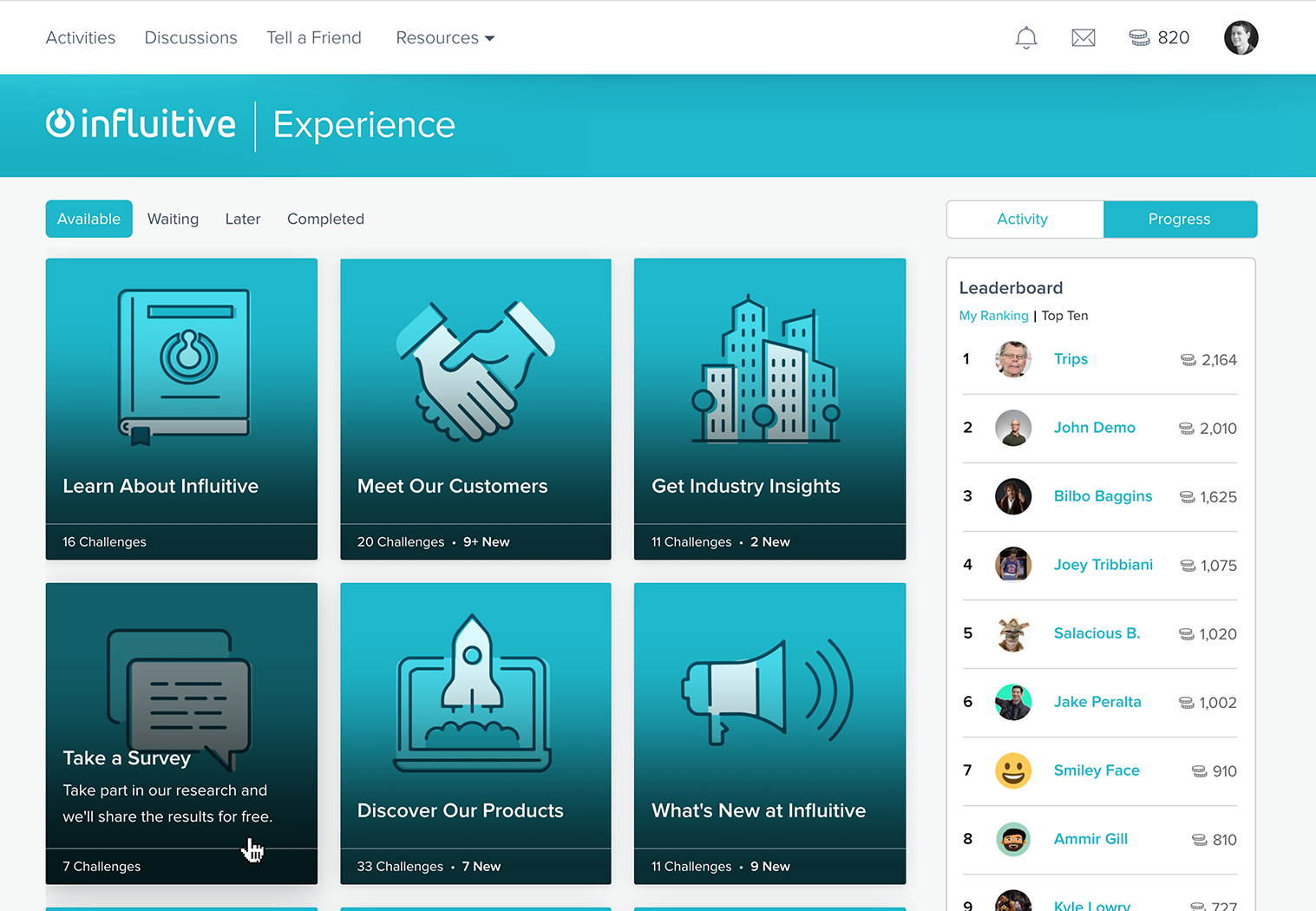 Influitive Screenshot