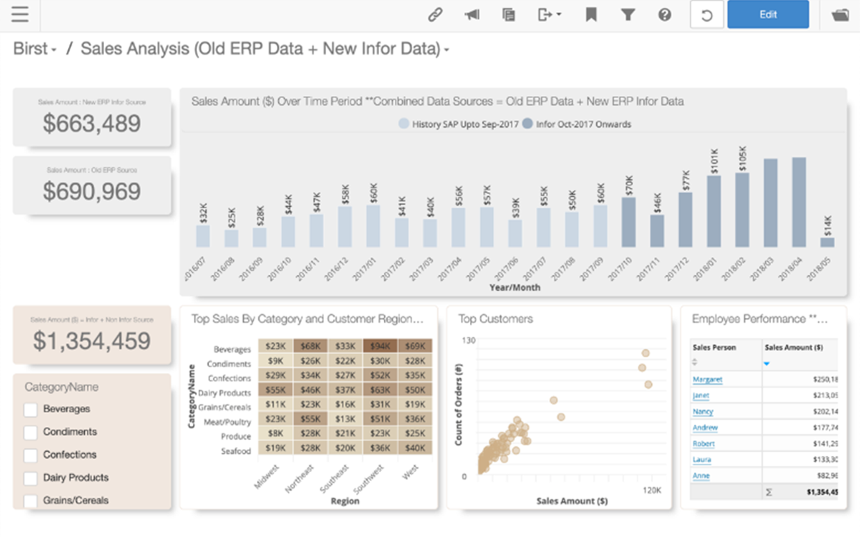 Infor Birst Screenshot