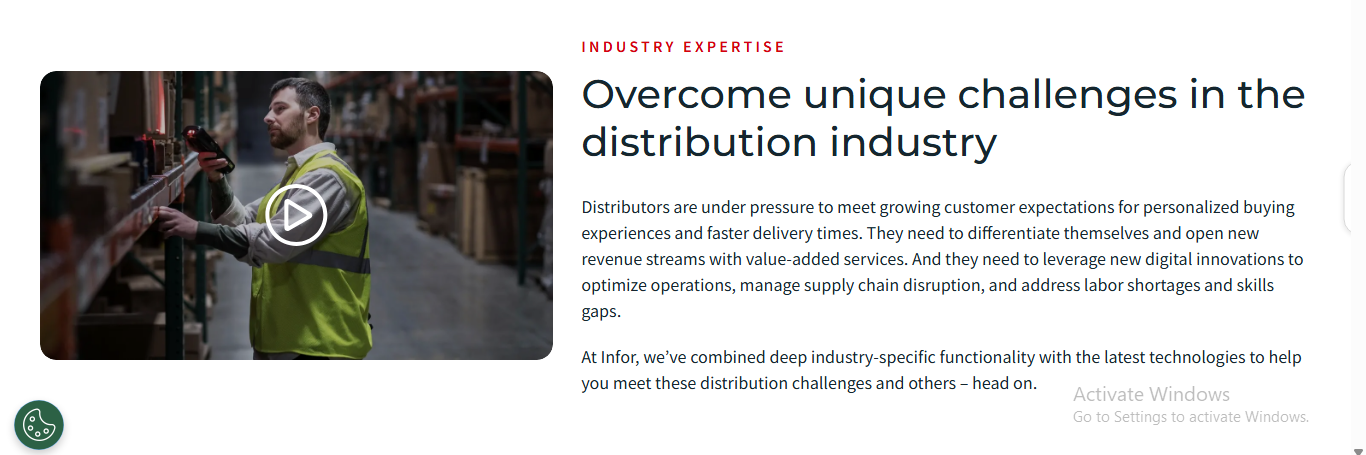 Infor CloudSuite Distribution Screenshot