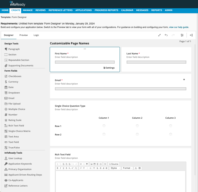 InfoReady Screenshot