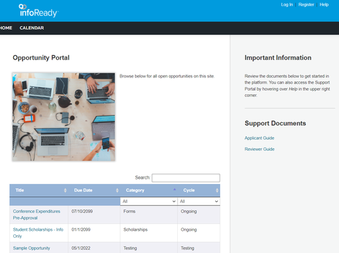 InfoReady Screenshot