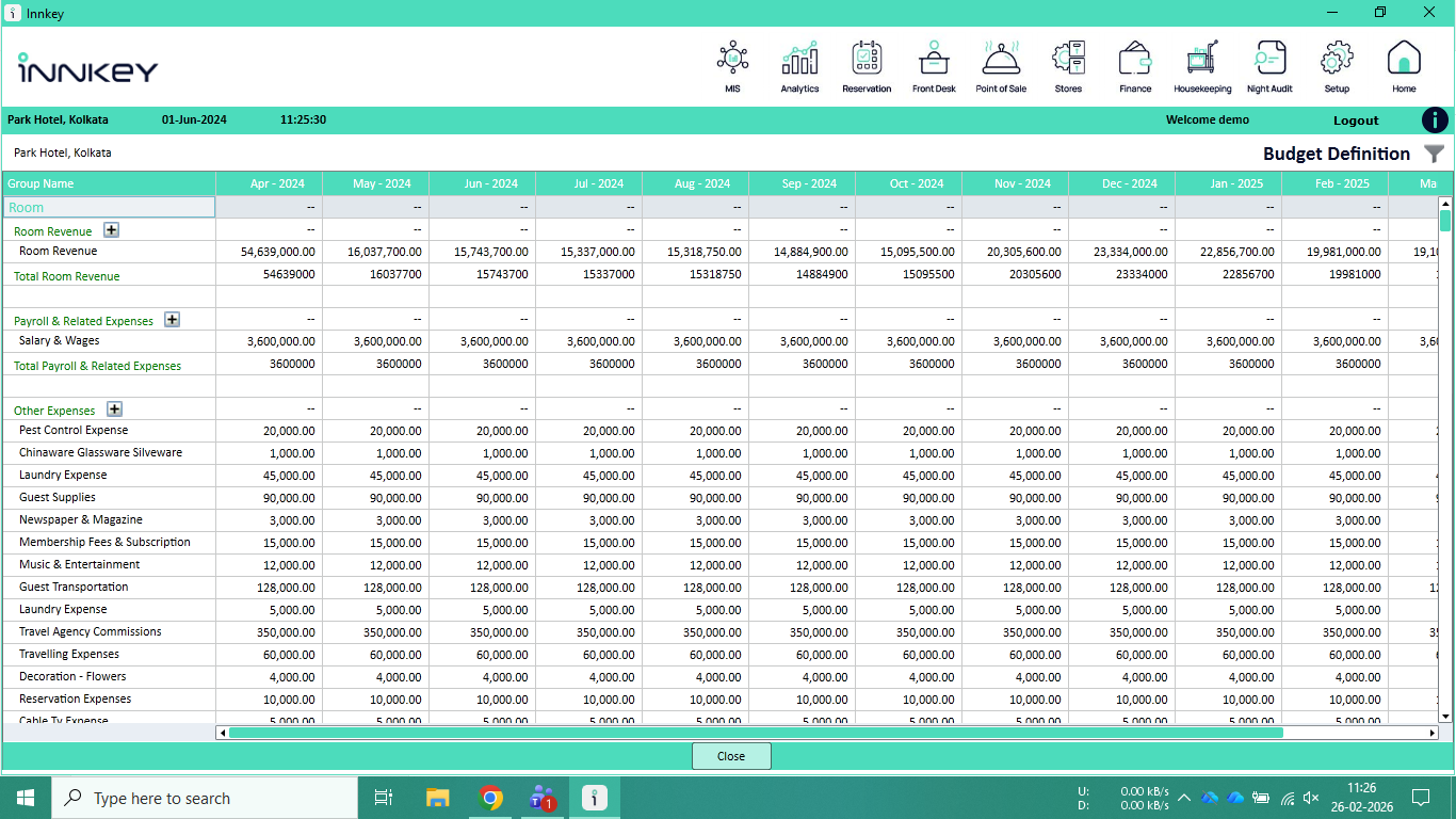 Innkey PMS Screenshot