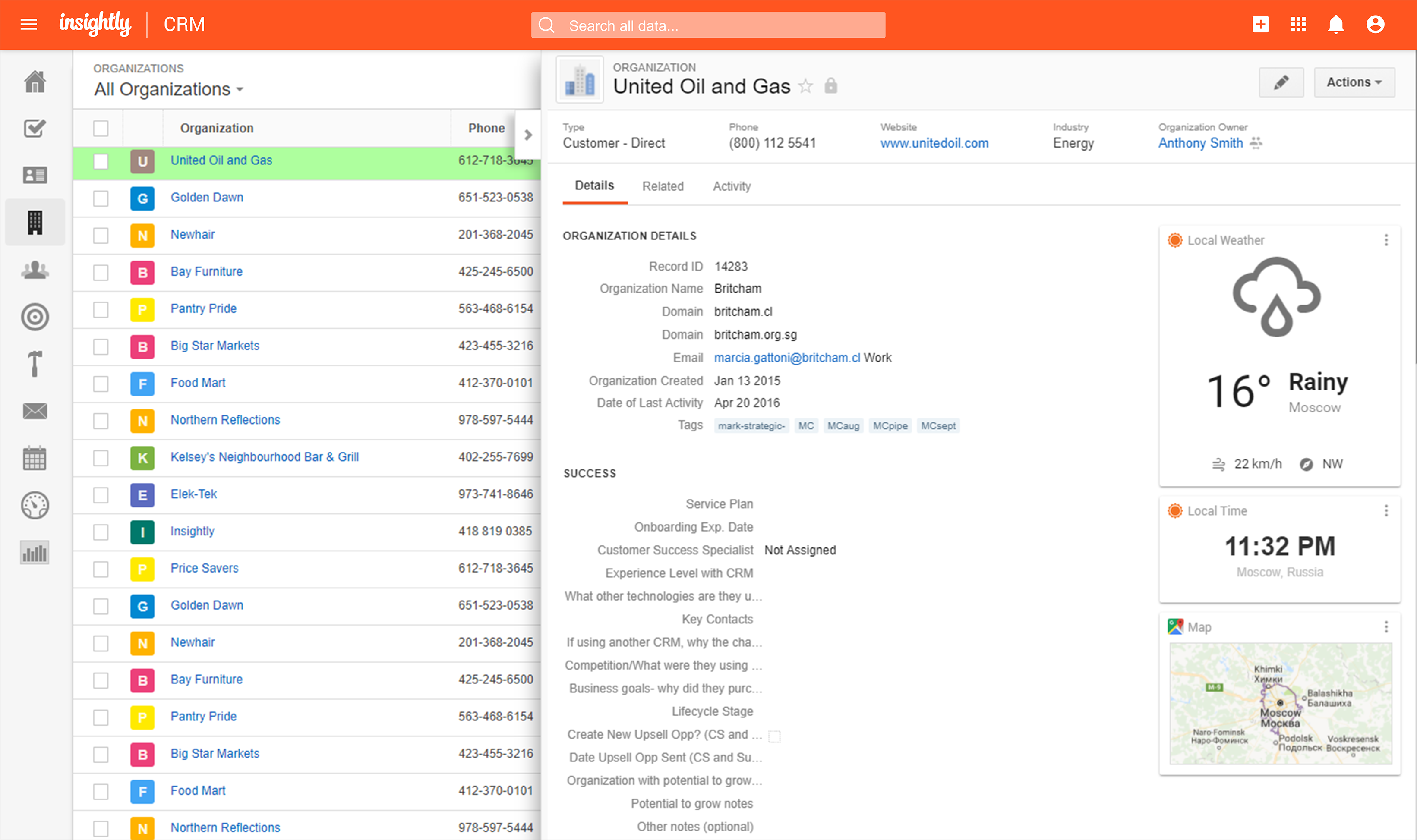 Insightly CRM screenshot & Video