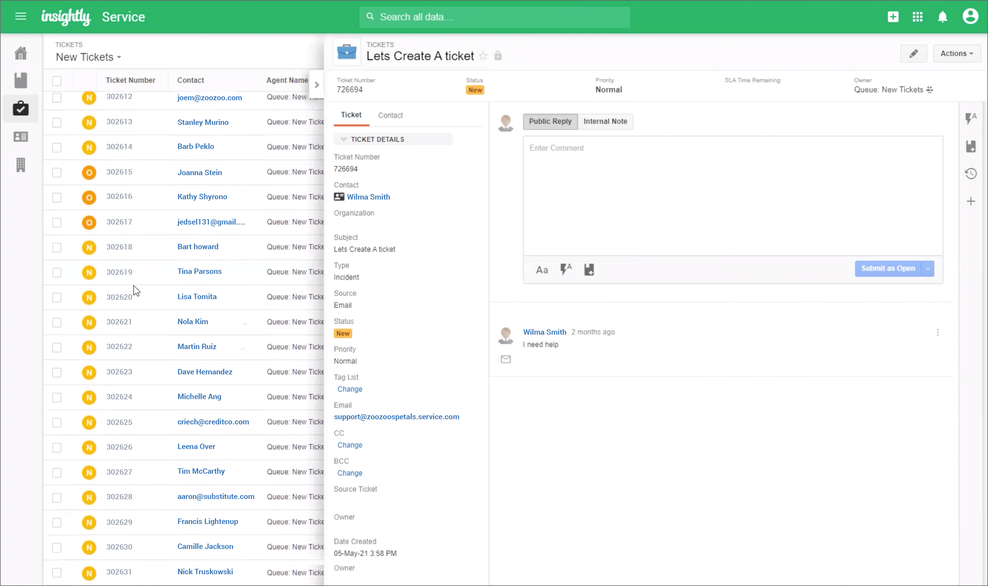 Insightly Service Screenshot
