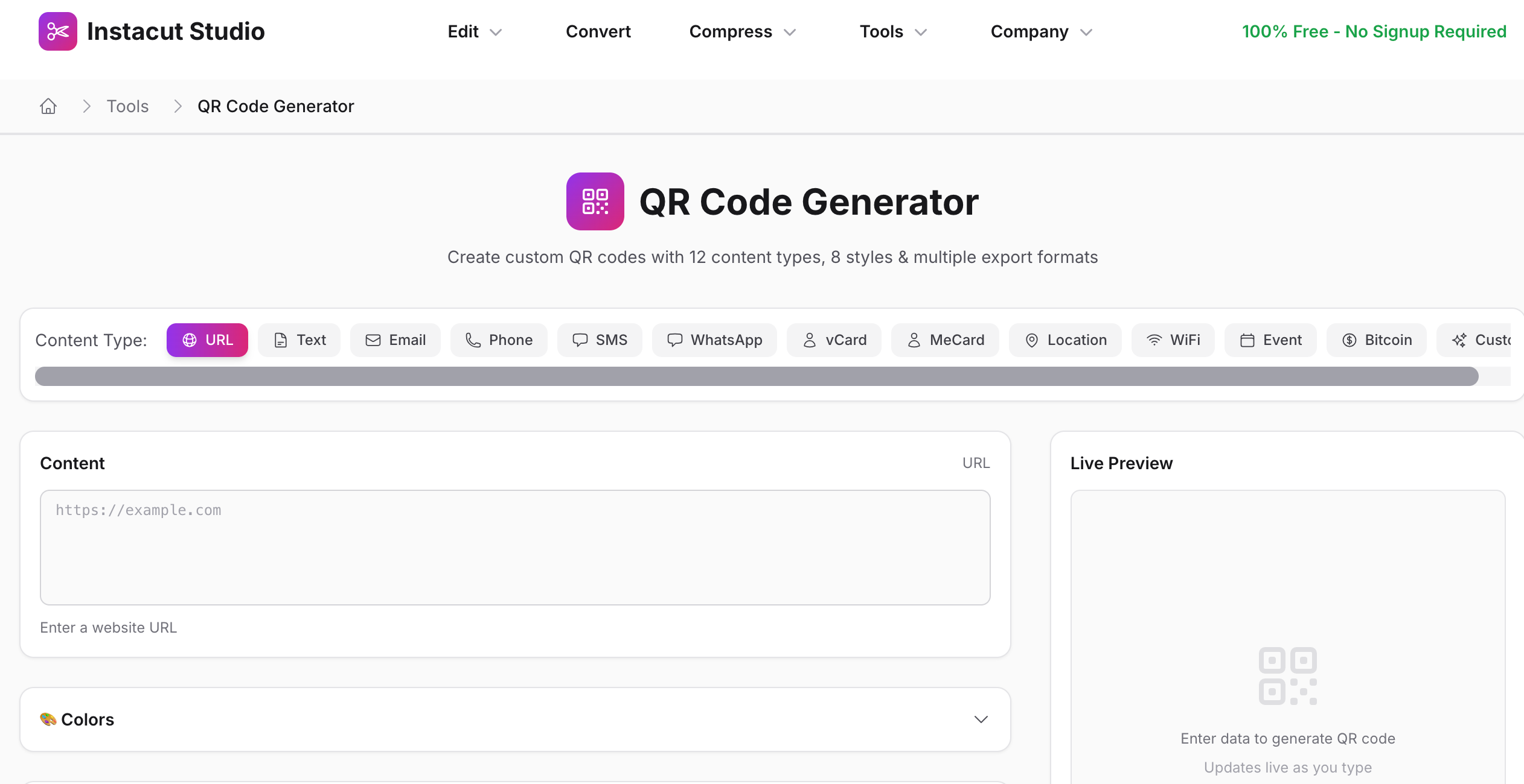 Instacut Studio Screenshot