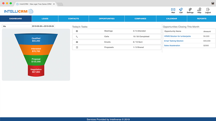 IntelliCRM Screenshot