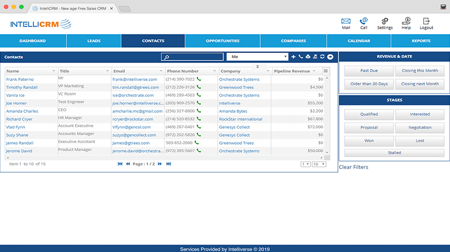 IntelliCRM Screenshot