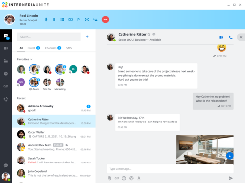 Intermedia Unite Screenshot