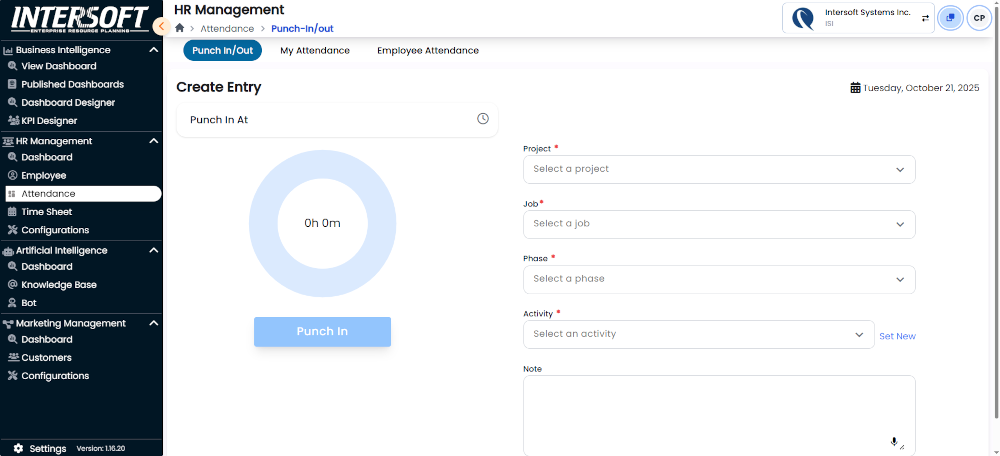 Intersoft ERP Screenshot