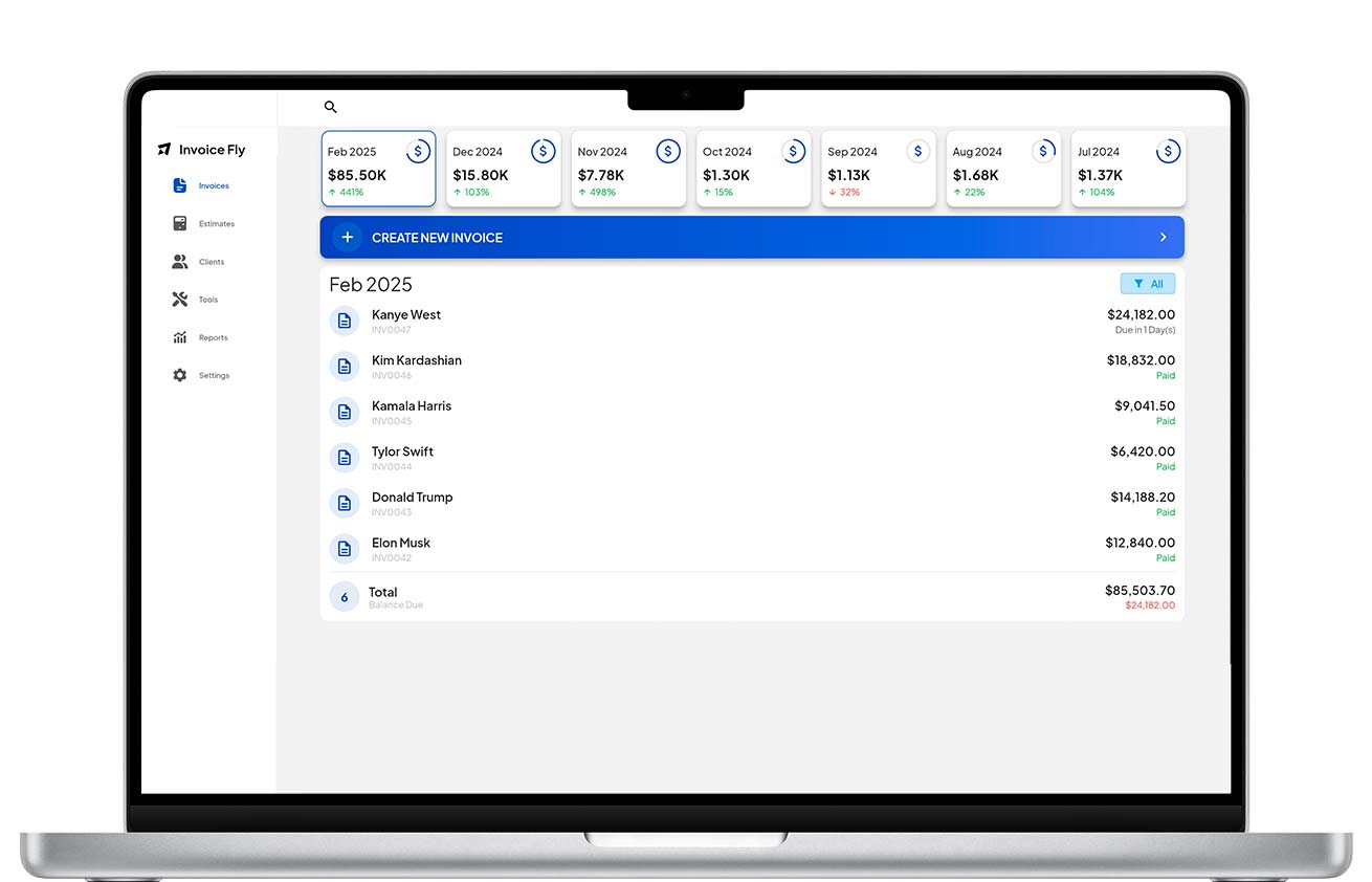 Invoice Fly Screenshot
