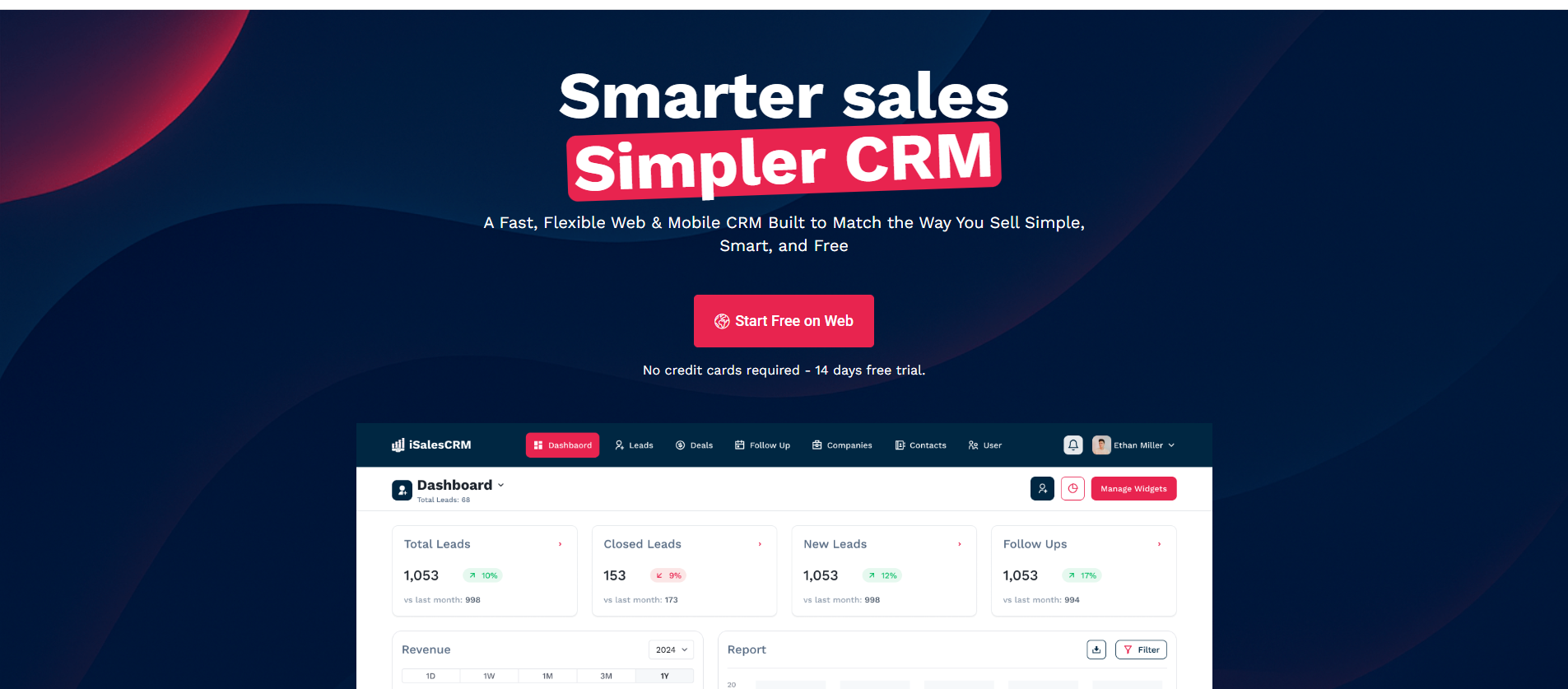 iSales CRM Screenshot