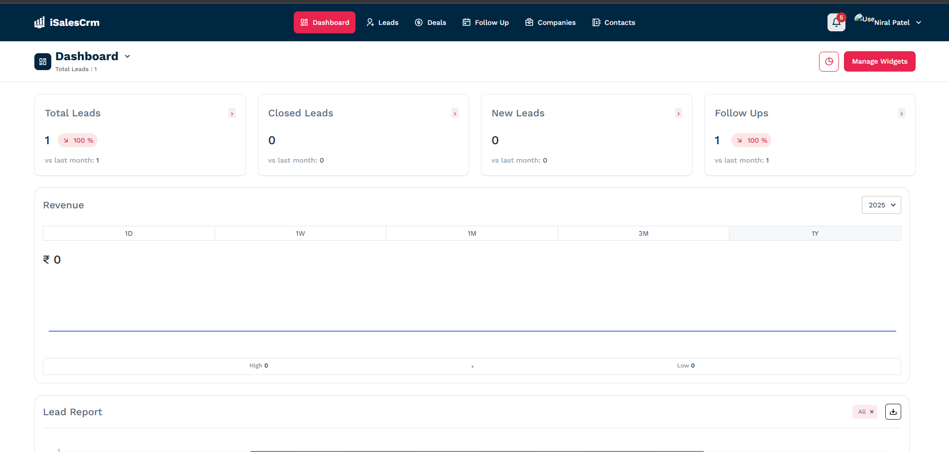 iSales CRM Screenshot