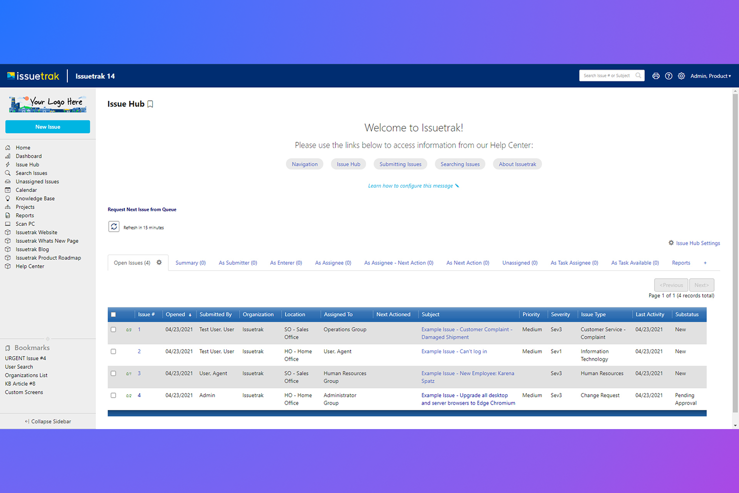 Issuetrak screenshot & Video