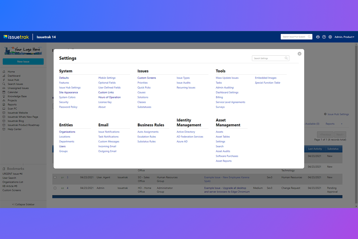 Issuetrak screenshot & Video