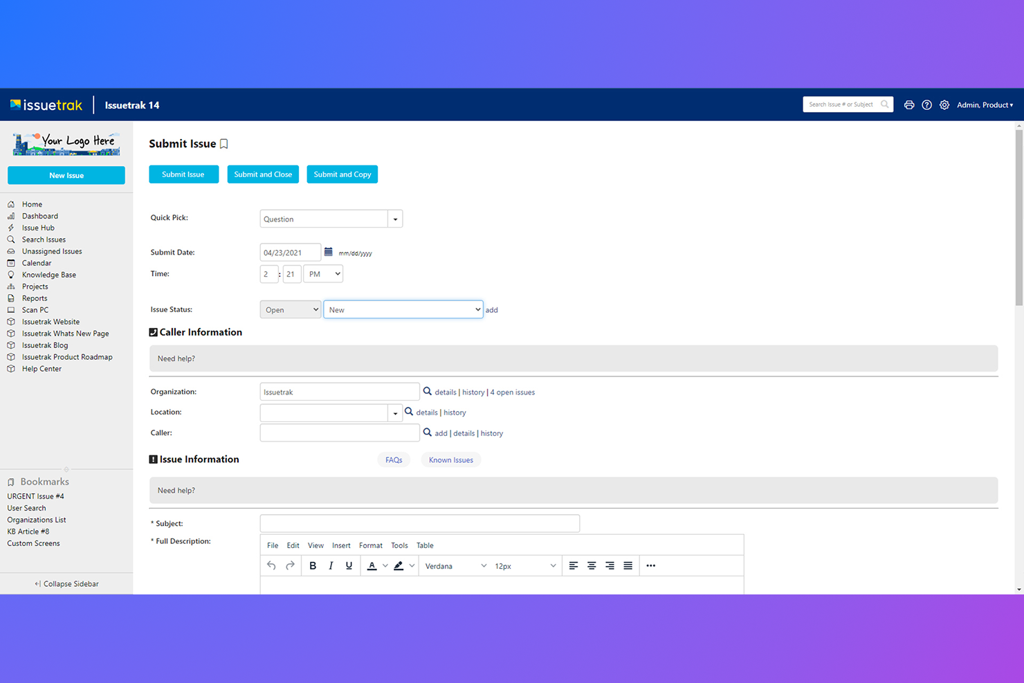 Issuetrak screenshot & Video