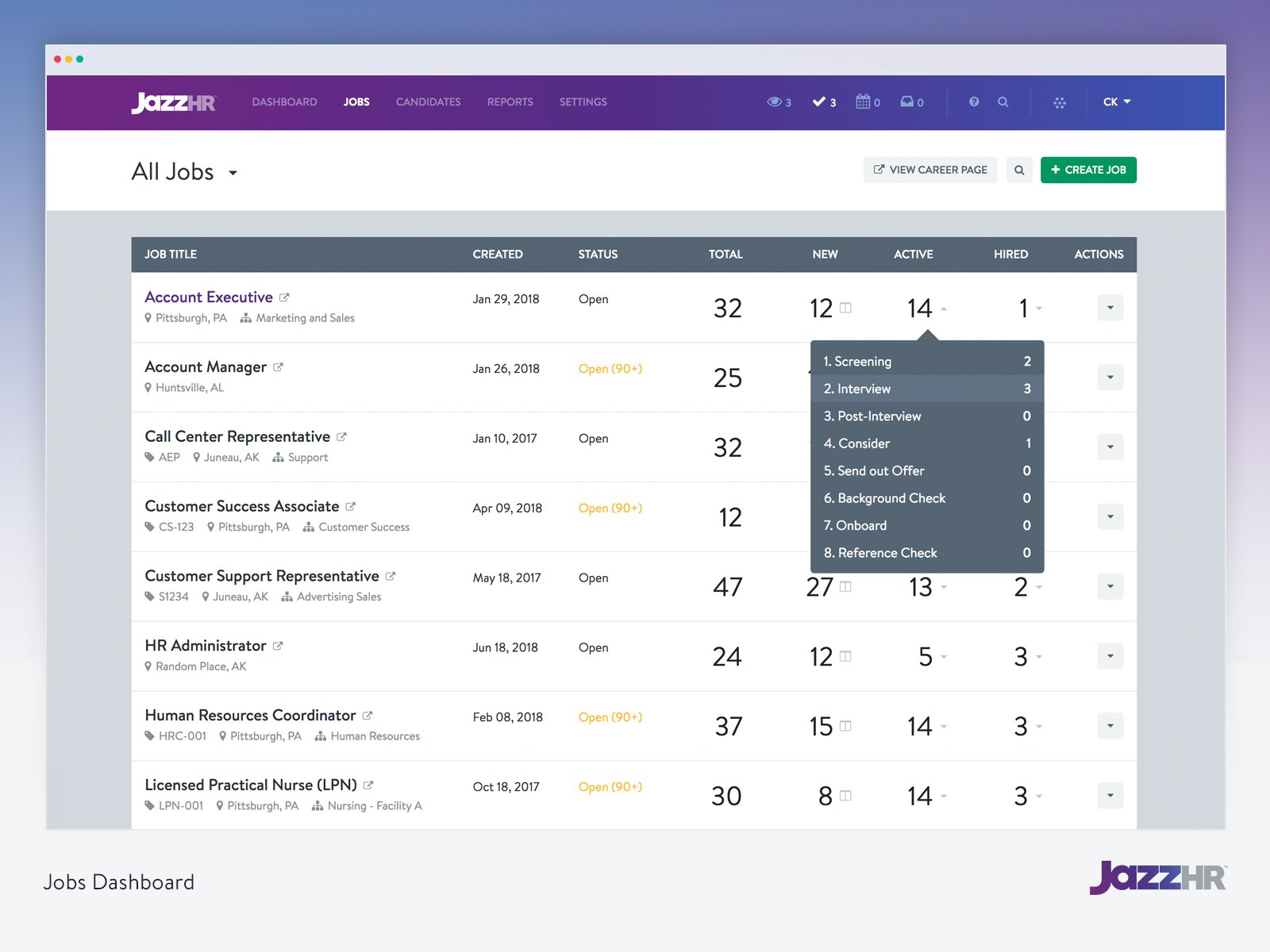 JazzHR Screenshot