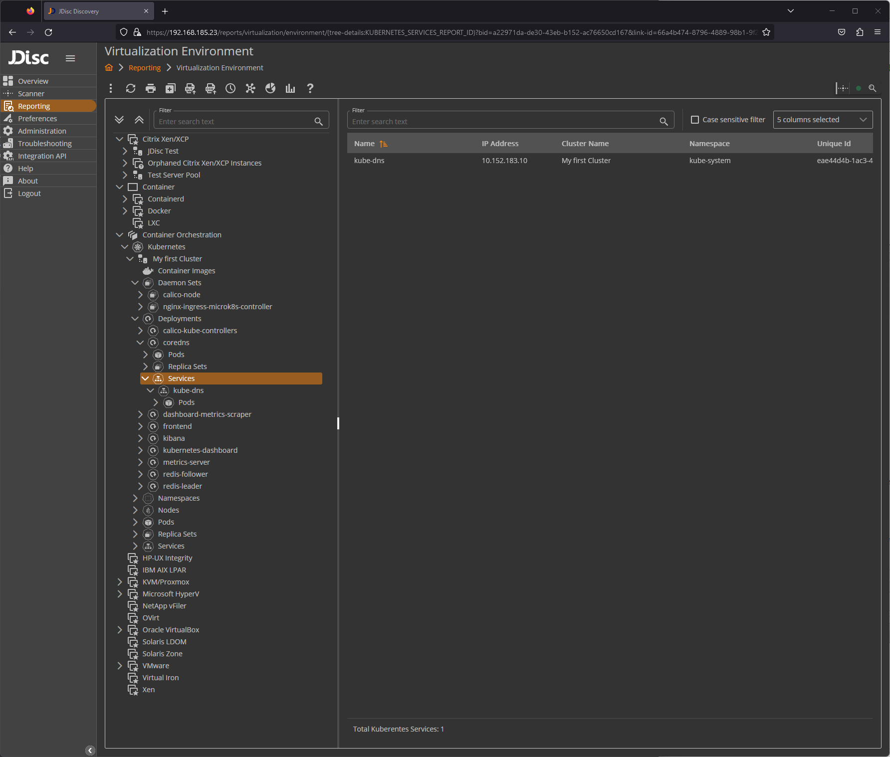 JDisc Network Discovery Screenshot