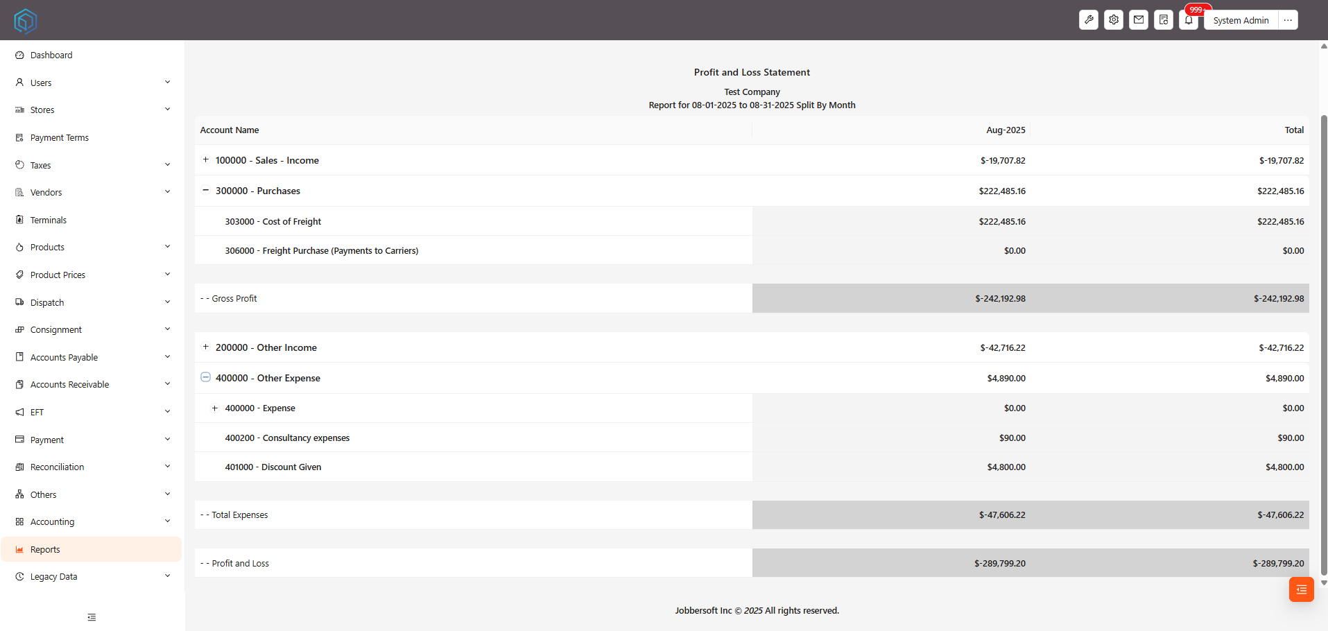 Jobbersoft screenshot & Video