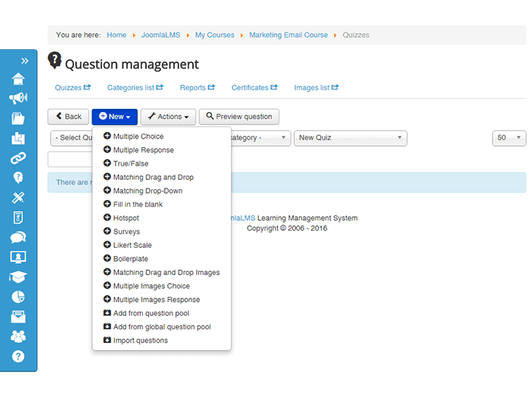 JoomlaLMS Screenshot