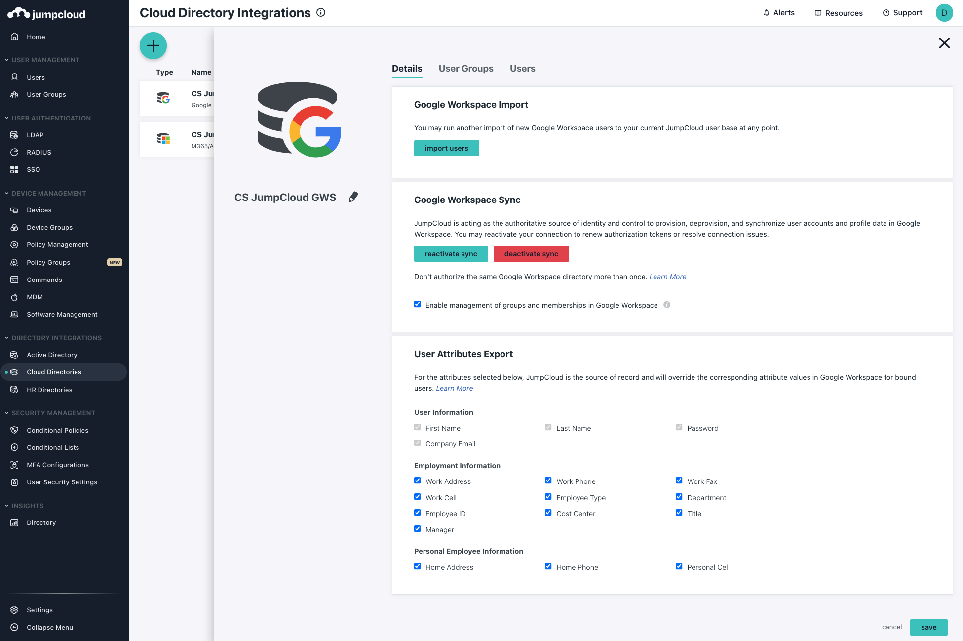 JumpCloud screenshot & Video