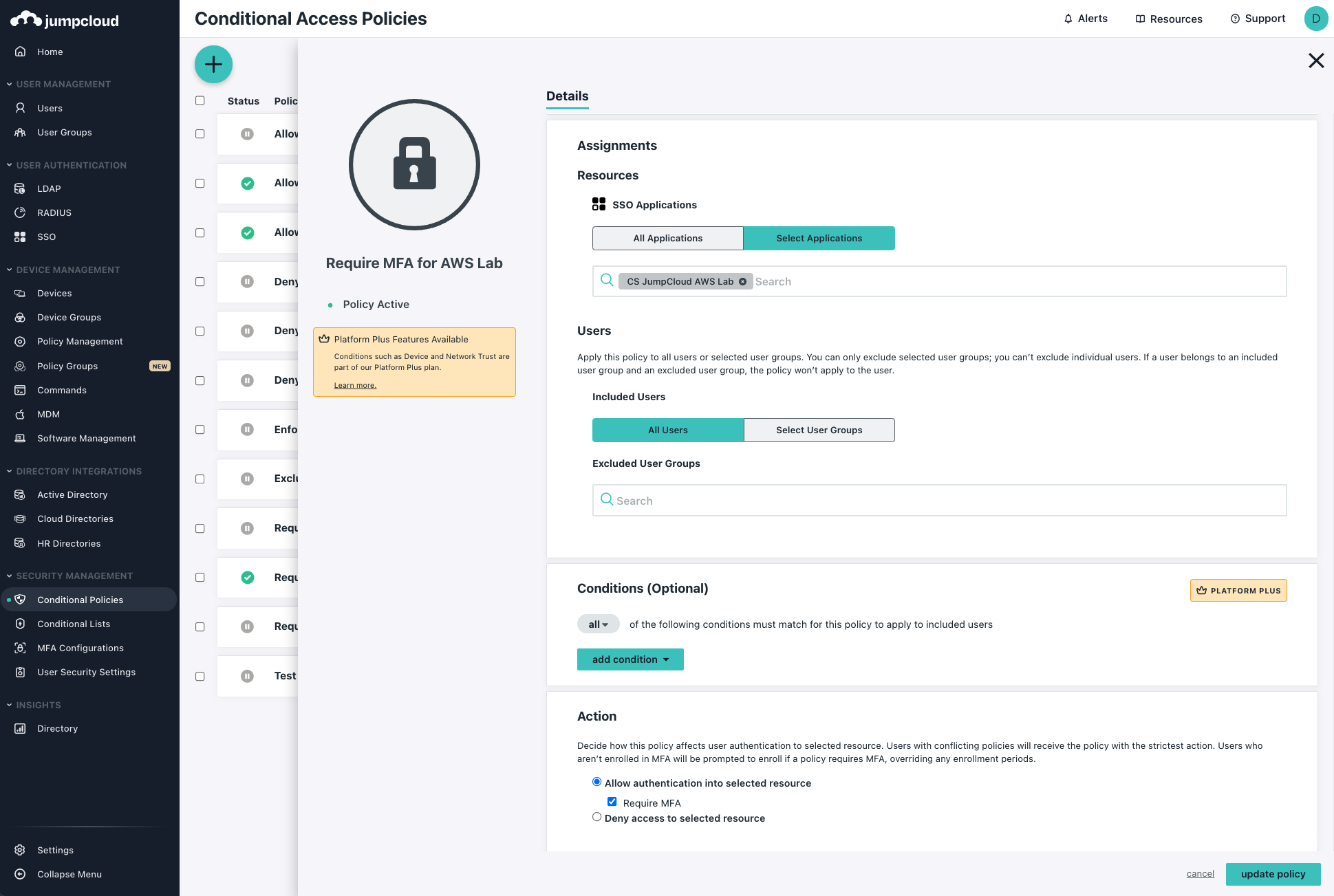 JumpCloud screenshot & Video