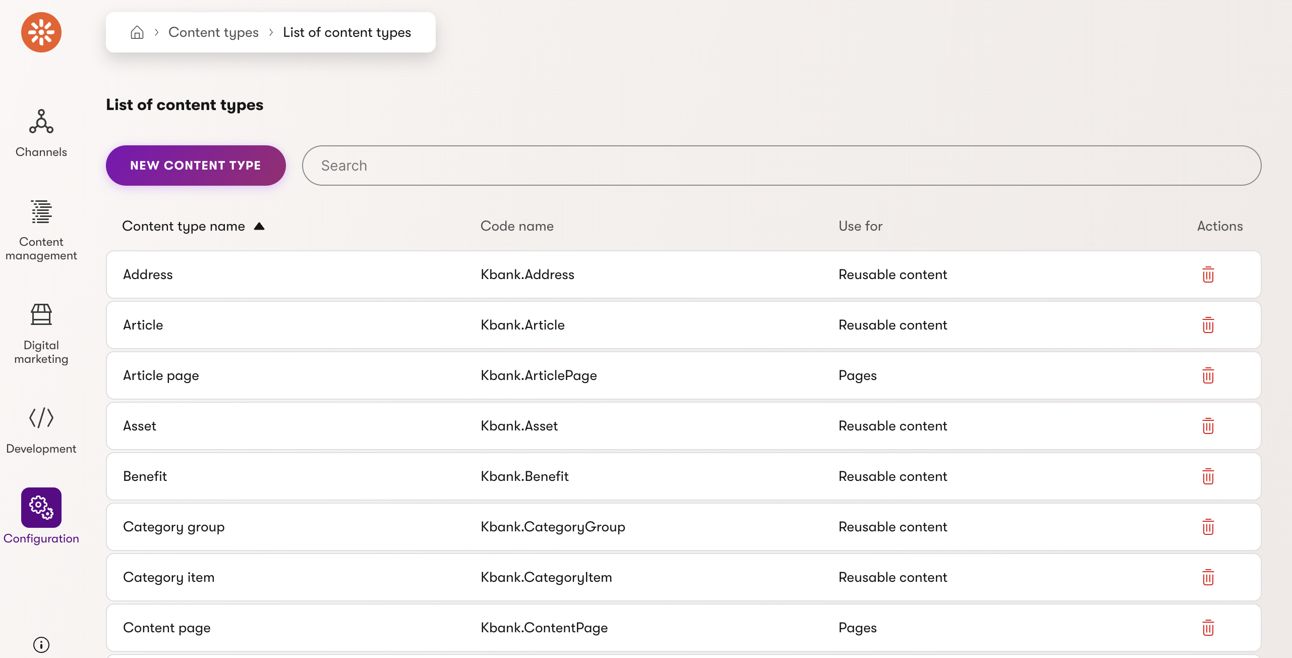 Kentico Screenshot