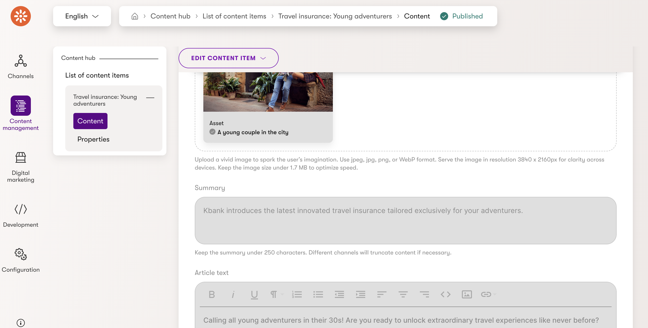 Kentico Screenshot