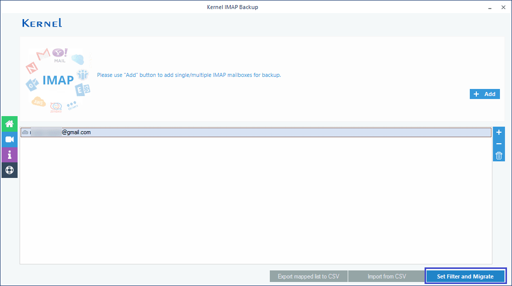Kernel Gmail Backup Screenshot