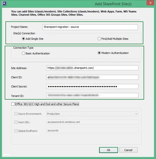 Kernel Migration for SharePoint Screenshot