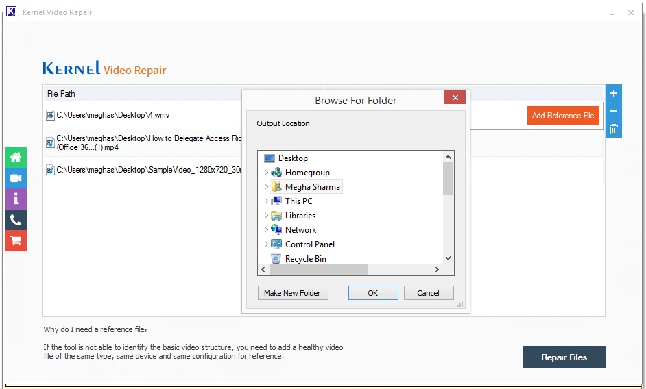 Kernel Video Repair Screenshot