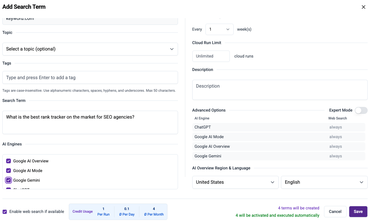 Keyword.com Screenshot