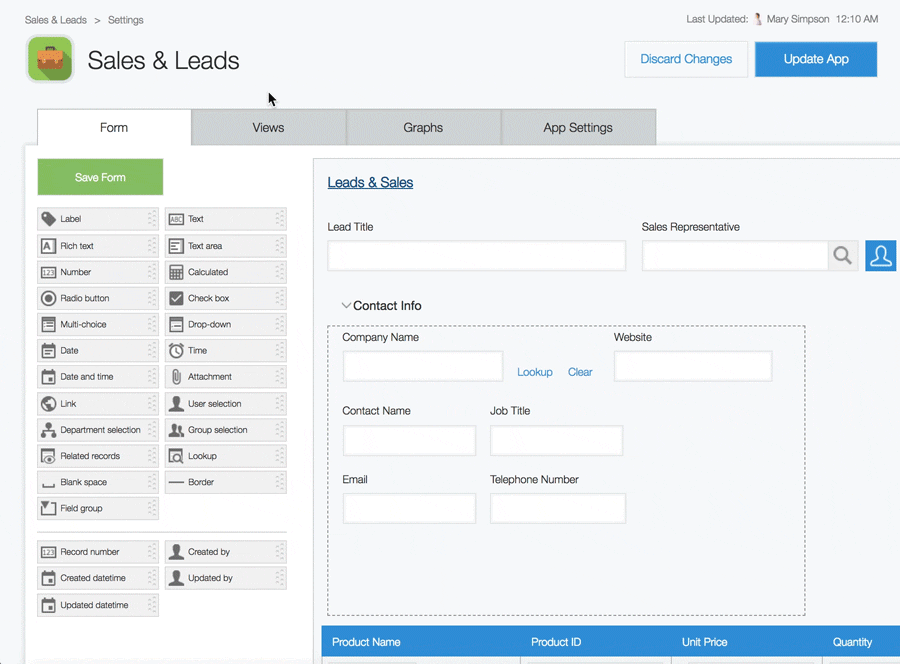 Kintone Screenshot