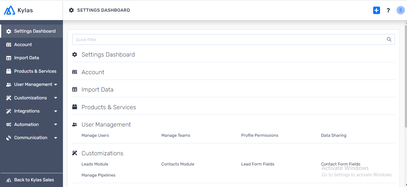 Kylas Sales CRM screenshot & Video
