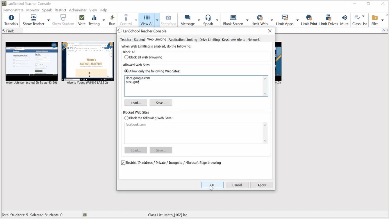 LanSchool Screenshot